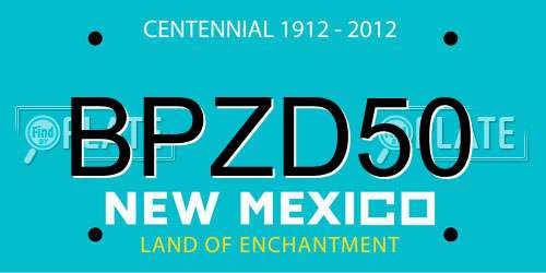 BPZD50 New Mexico License Plate