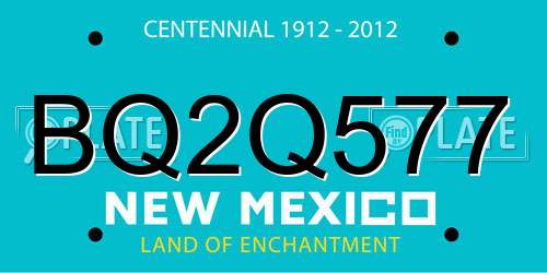 BQ2Q577 New Mexico License Plate