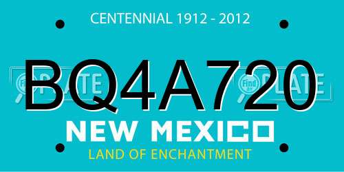 BQ4A720 New Mexico License Plate