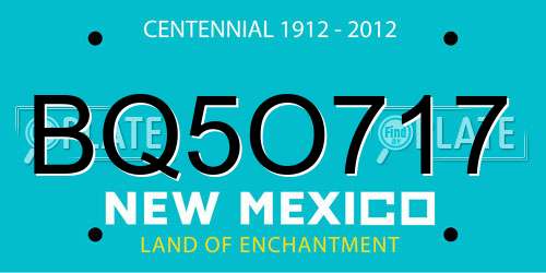 BQ5O717 New Mexico License Plate