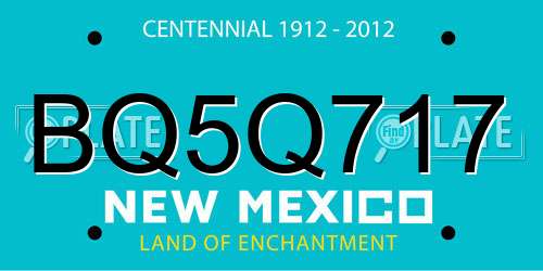 BQ5Q717 New Mexico License Plate