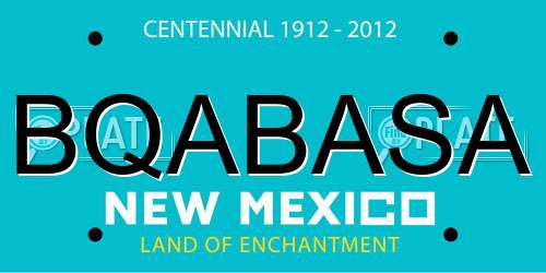 BQABASA New Mexico License Plate