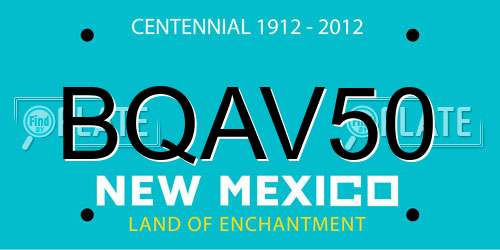 BQAV50 New Mexico License Plate