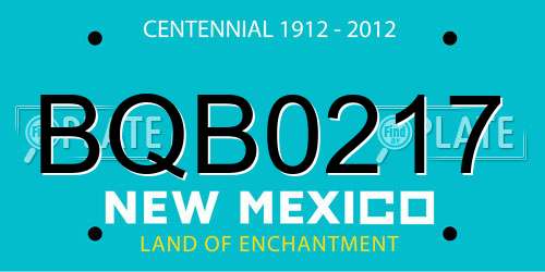 BQB0217 New Mexico License Plate