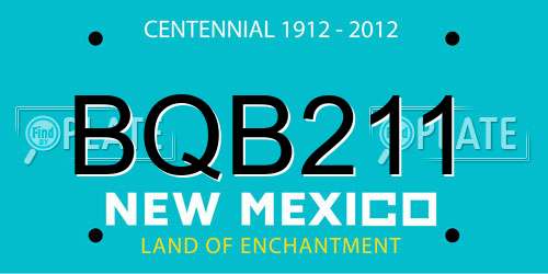 BQB211 New Mexico License Plate