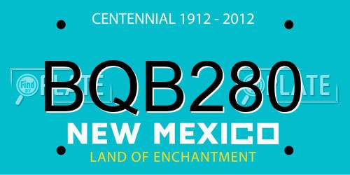BQB280 New Mexico License Plate