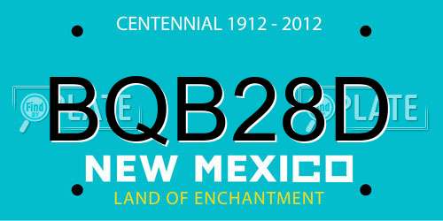 BQB28D New Mexico License Plate