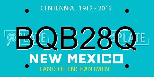 BQB28Q New Mexico License Plate
