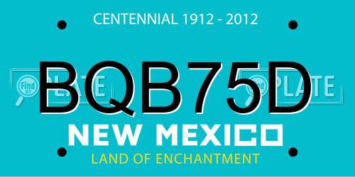 BQB75D New Mexico License Plate