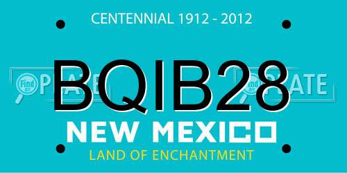 BQIB28 New Mexico License Plate