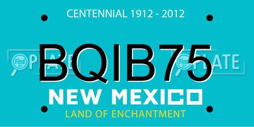 BQIB75 New Mexico License Plate