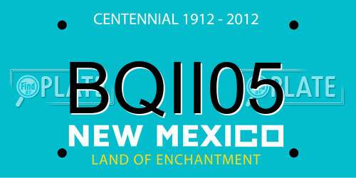 BQII05 New Mexico License Plate