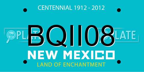 BQII08 New Mexico License Plate