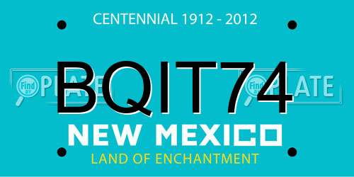 BQIT74 New Mexico License Plate