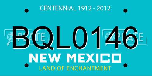 BQL0146 New Mexico License Plate