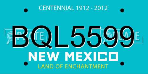 BQL5599 New Mexico License Plate