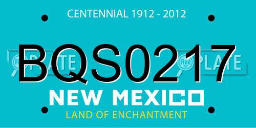 BQS0217 New Mexico License Plate