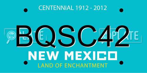 BQSC42 New Mexico License Plate