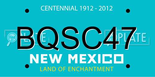 BQSC47 New Mexico License Plate