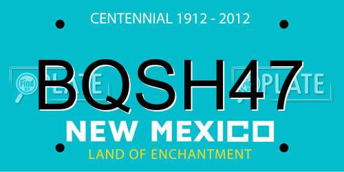 BQSH47 New Mexico License Plate