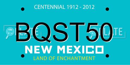BQST50 New Mexico License Plate
