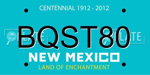 BQST80 New Mexico License Plate