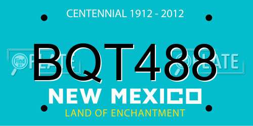 BQT488 New Mexico License Plate