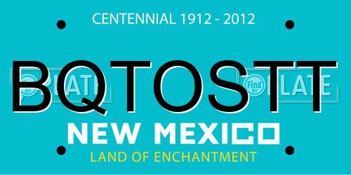 BQTOSTT New Mexico License Plate