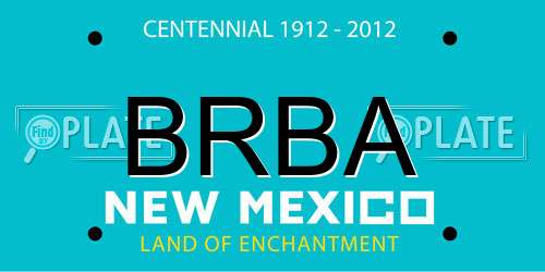 BRBA New Mexico License Plate