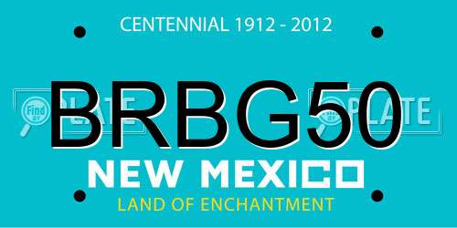 BRBG50 New Mexico License Plate
