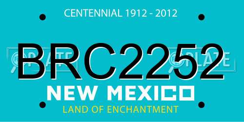 BRC2252 New Mexico License Plate