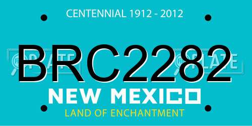 BRC2282 New Mexico License Plate