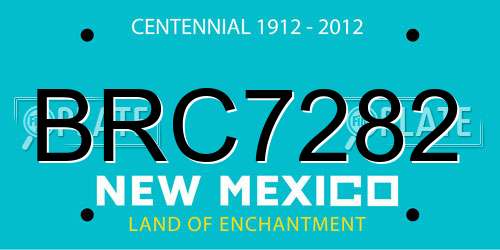 BRC7282 New Mexico License Plate