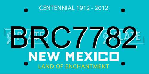 BRC7782 New Mexico License Plate