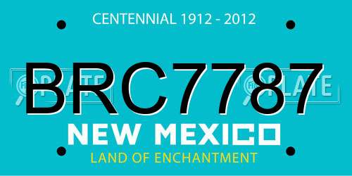 BRC7787 New Mexico License Plate