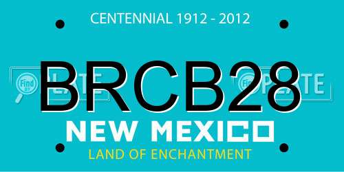 BRCB28 New Mexico License Plate