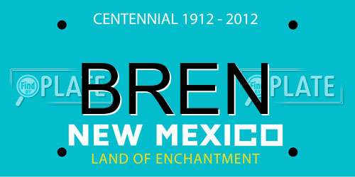 BREN New Mexico License Plate
