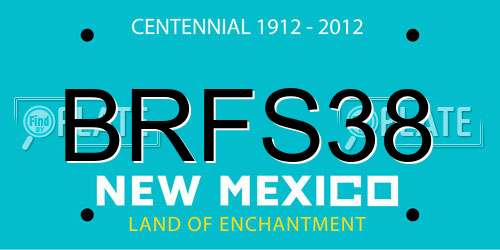 BRFS38 New Mexico License Plate
