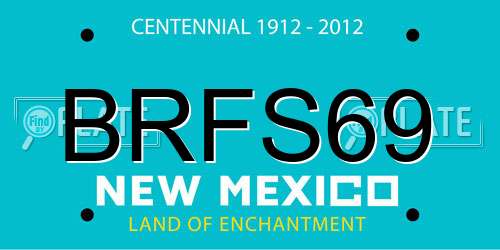 BRFS69 New Mexico License Plate