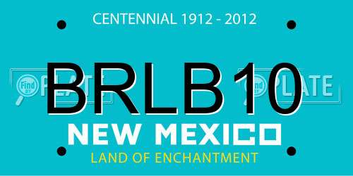 BRLB10 New Mexico License Plate