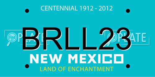 BRLL23 New Mexico License Plate
