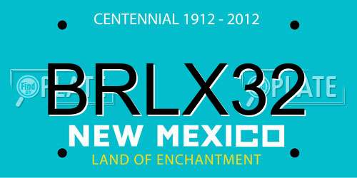 BRLX32 New Mexico License Plate