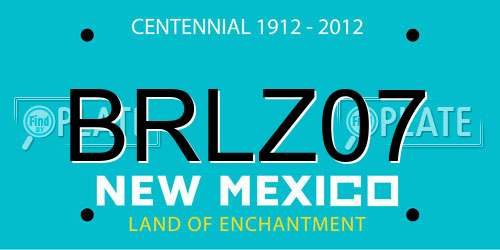 BRLZ07 New Mexico License Plate