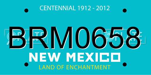 BRM0658 New Mexico License Plate