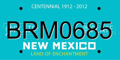 BRM0685 New Mexico License Plate