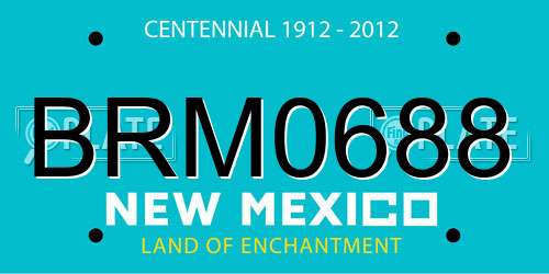 BRM0688 New Mexico License Plate
