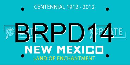 BRPD14 New Mexico License Plate