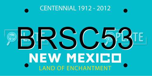 BRSC53 New Mexico License Plate