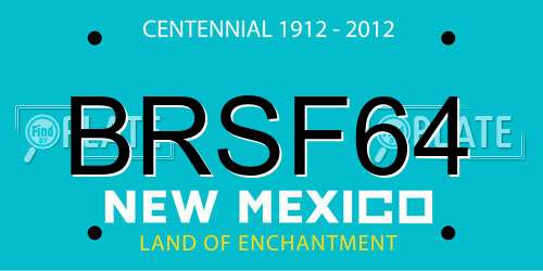 BRSF64 New Mexico License Plate