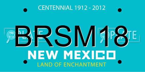 BRSM18 New Mexico License Plate